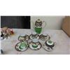 Image 6 : 14pcs Hand Painted Samurai Tea Set , Knick Knacks , Salt and Pepper ,