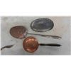 Image 6 : Copper Pans, Utensils, Vase, Firewood Tongs & More