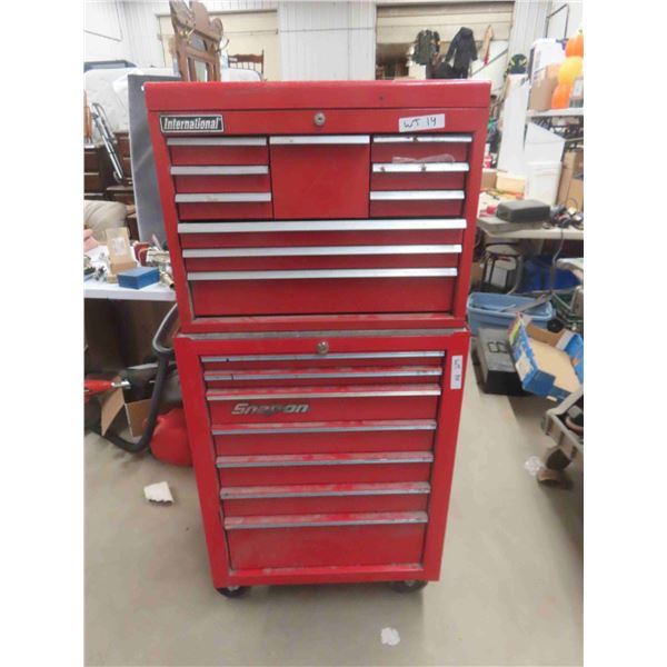 2pce Rolling Tool Cabinet - Bottom is Snap On , Top is