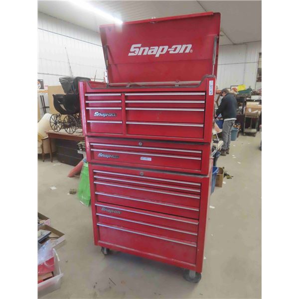 Snap On 3pce Rolling Tool Cabinet with Keys (Total Size) 66''  