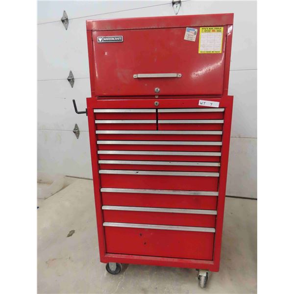 Mastercraft 2pce Tool Box Rollaway 27'' x 18'' x 42'' & Chest 26'' 