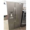 Image 1 : GE Side by Side Dark Stainless Fridge with Ice Maker and Water