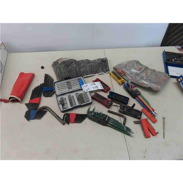 Quantity of Allen Wrenches, Screw Bit Ends 