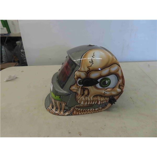 Auto Flash Welding Helmet with Great Skeleton Graphics -