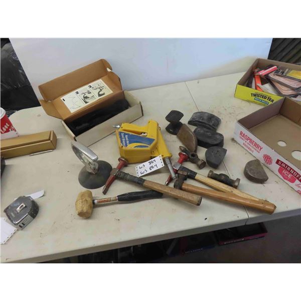 Autobody Hammer and Wedge, Hand Air Sand Blaster, Glass