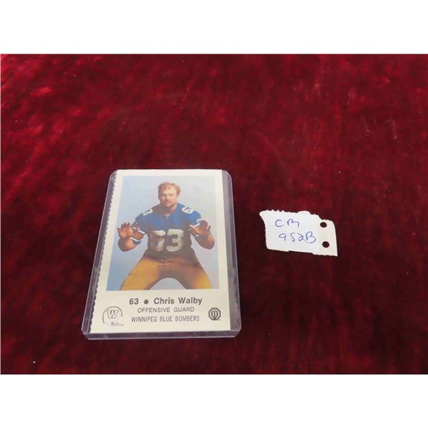 Chris Walby Winnipeg Blue Bombers Card