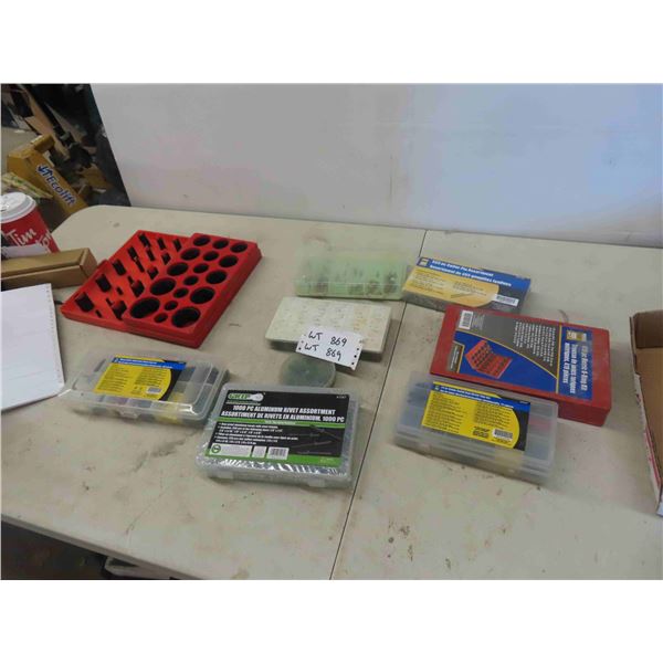 Various Kits : 2 O Rings, 1000 Aluminum Rivots, Cotter Pins & More 