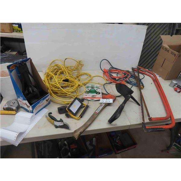Extension Cords, Hatchet, Saws, Light & More