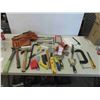 Image 1 : Chisels, Scraper, C Clamps, Wrecking Bar, Hammers, Square & 