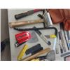 Image 4 : Chisels, Scraper, C Clamps, Wrecking Bar, Hammers, Square & 