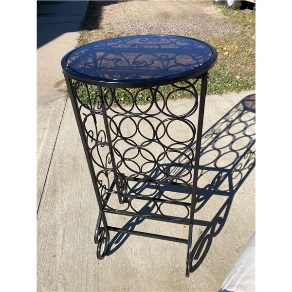 WINE RACK WITH GLASS TOP