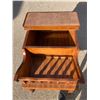 Image 3 : WOODEN MID-CENTURY END TABLE WITH LOTS OF STORAGE