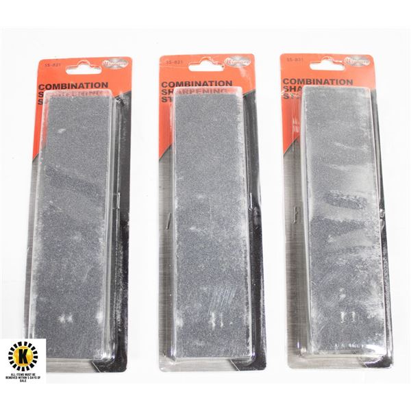 3 NEW WINCO FINE / MEDIUM SHARPENING STONES