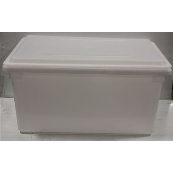 NEW POLY 64L FOOD STORAGE BOX 26" X 18" X 12"