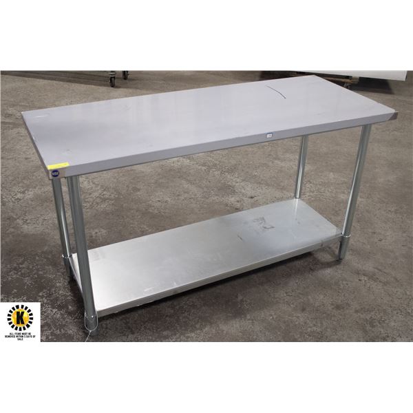 NEW 24" X 60" X 34" STAINLESS STEEL WORKTABLE W/
