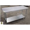 Image 1 : NEW 24" X 60" X 34" STAINLESS STEEL WORKTABLE W/