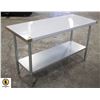 Image 1 : NEW 24" X 60" X 34" STAINLESS STEEL WORKTABLE W/