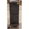 Image 1 : CAMBRO DOUBLE BLACK FOOD CARRIER ON CASTORS
