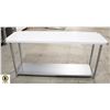 Image 1 : NEW 24" X 72" X 34" STAINLESS STEEL WORKTABLE W/