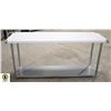 Image 1 : NEW 24" X 72" X 34" STAINLESS STEEL WORKTABLE W/