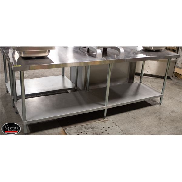 96"X30" STAINLESS STEEL WORK TABLE