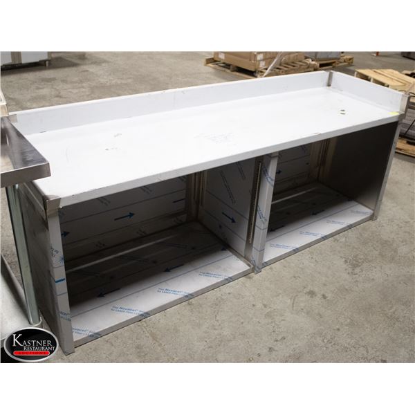 82"X24"X33" S/S COUNTER W/ STORAGE