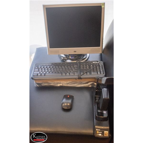 MONITOR KEYBOARD & INDUSTRIAL STAPLER