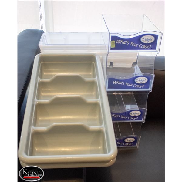 ASSORTED KITCHEN ORGANIZERS INCLUDES CUTLERY TRAYS