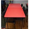 Image 1 : RED FOLDING TABLE W/ 6 CHAIRS