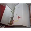 Image 2 : TWO FREE STANDING CABINETS W/ SHELVING & WALL