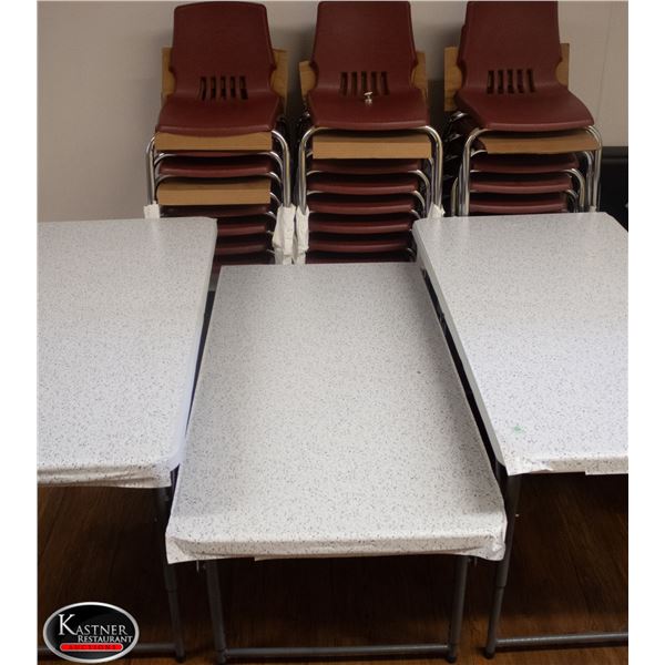 ASSORTED KIDS FOLDING KIDS TABLES W / APPROX 24