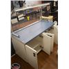 Image 2 : CUSTOM CABINET W/ PLASTIC SNEEZE GUARD & UNDER
