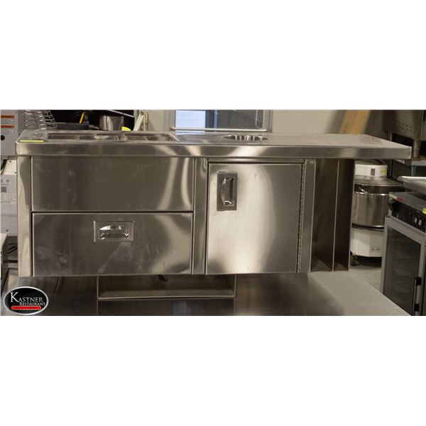 48"X15"X19" CONDIMENT COUNTER