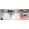 Image 2 : TRIPLE WELL SINK W/ LEFT & RIGHT DRAIN BOARDS