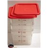 Image 1 : 3 6L CAMBRO STORAGE CONTAINERS W/ 3 LIDS