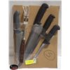 Image 1 : 4 CHEFS KNIVES W/ 1 FORK