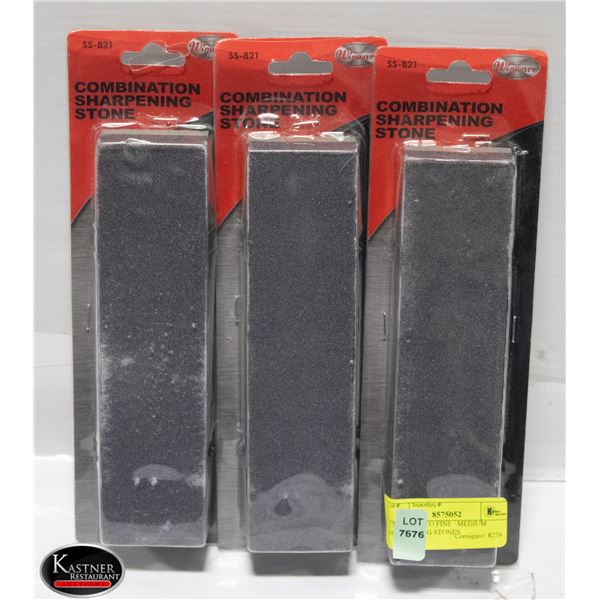 3 NEW WINCO FINE / MEDIUM SHARPENING STONES