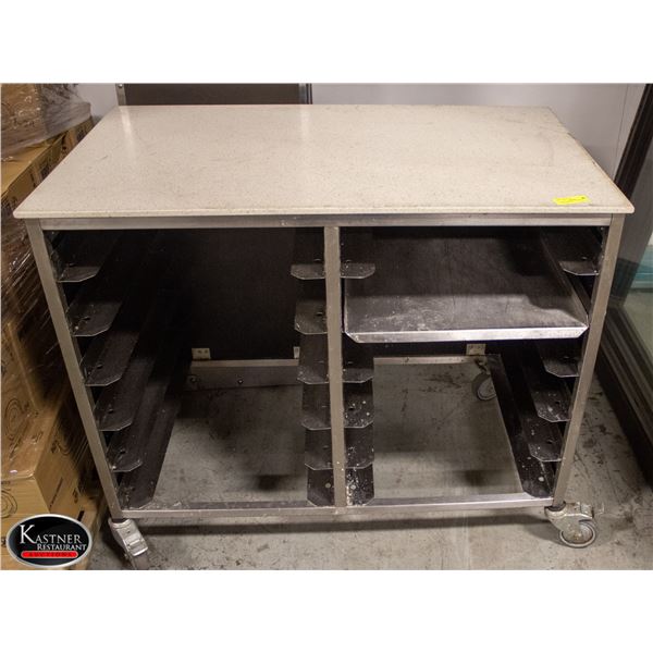 DOUBLE RACK W/ WORKING COUNTER TOP