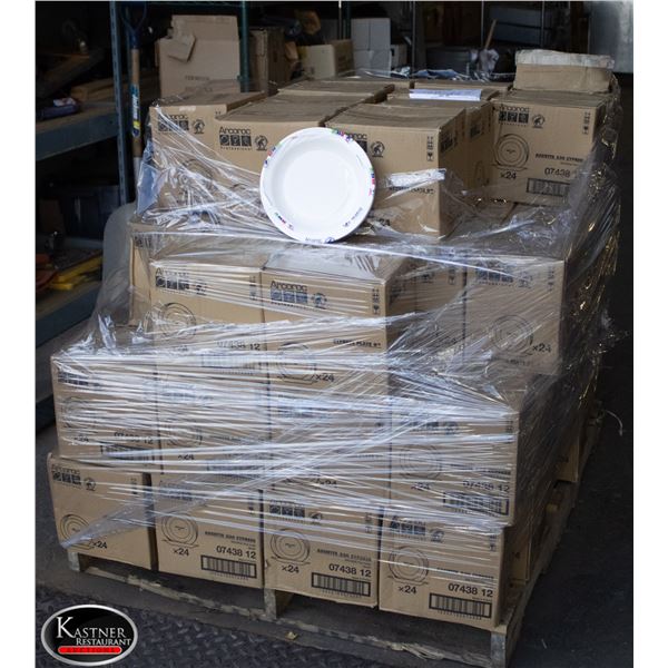 PALLET OF 79 CASES OF ARCOROC 9" PLATES