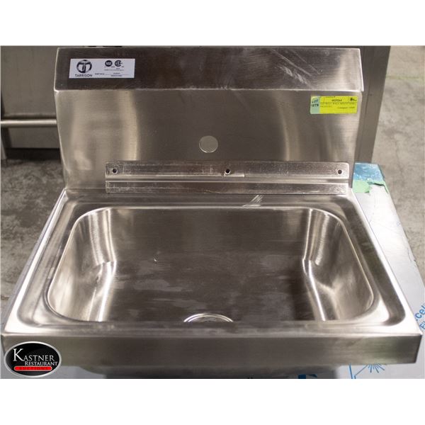 SINGLE WELL WALL MOUNT SINK ( NO FAUCETS )
