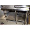 Image 1 : S/S DOUBLE WORK TABLE W UNDER SHELVES