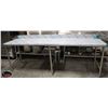 Image 1 : 102"STAINLESS STEEL WORK TABBLE W/ 6" BACK SPLASH