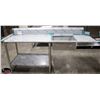 Image 1 : 85" STAINLESS STEEL DISH RUN OFF W/ SINKWELL &