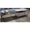 Image 1 : 140" S/S SERVICE TABLE W/ DOUBLE WELL SINK 4" BS &