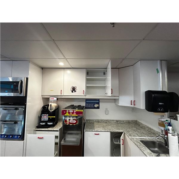 LOT OF ASSORTED INSTALLED CABINETS