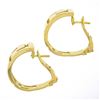 Image 4 : Solid 18K Yellow Gold Polished Graduating Greek Key Open Work Cuff Earrings
