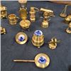 Image 3 : Assorted Brass Miniatures With Wall Mount Display Shelf