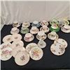 Image 1 : Assorted Tea Cups, Saucers, & Treat Plates
