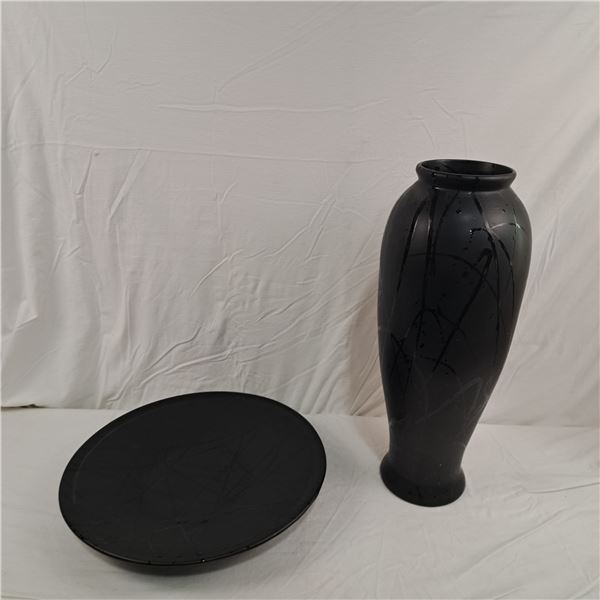 Decorative Platter & Vase