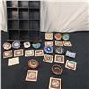 Image 1 : Porcelain "The Treasures of The Imperial Courts" Miniature Plate Collection with Display Shelf